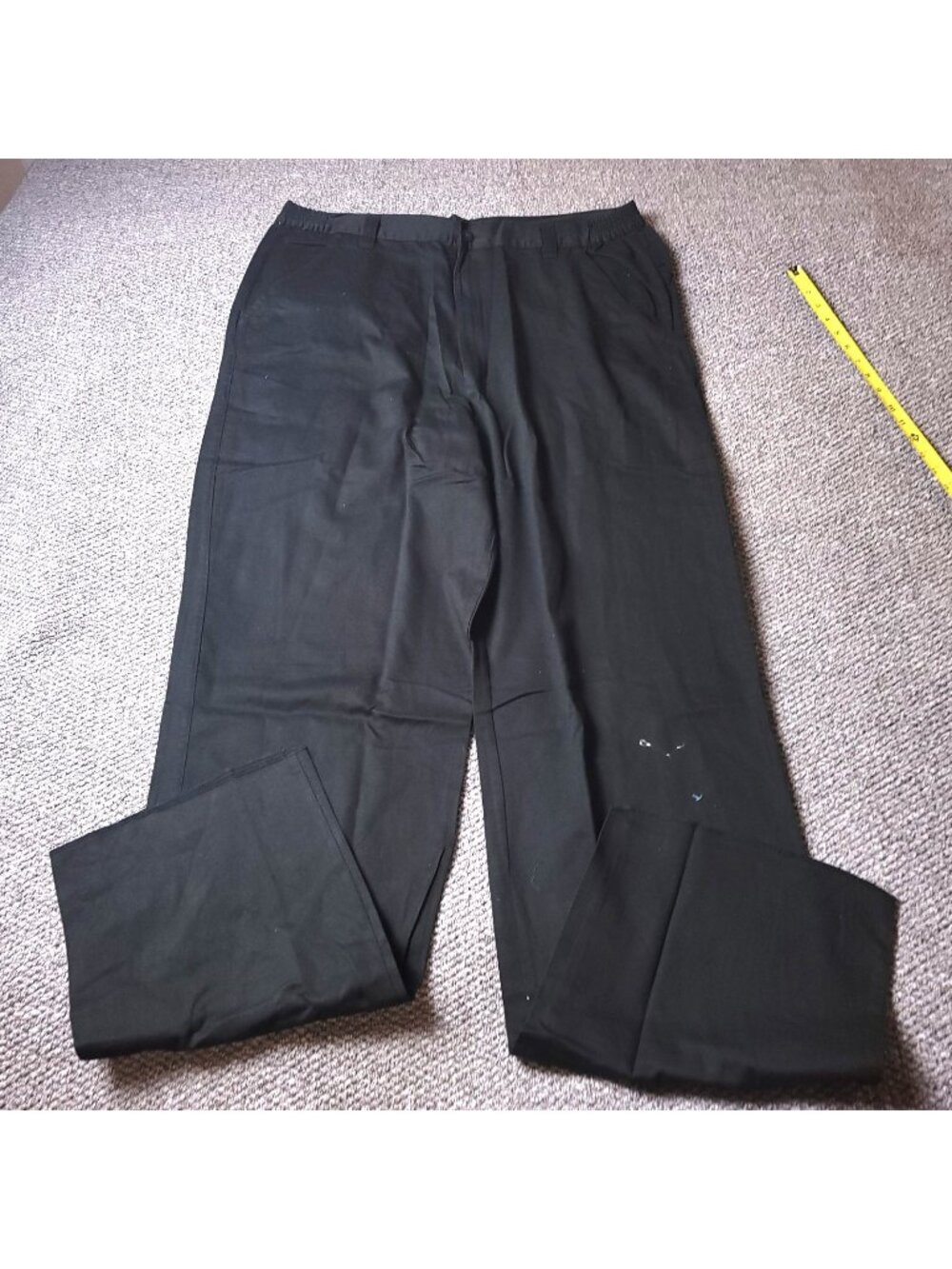 Boulder Creek Elastic Pants Mens 42 x40 Big Tall Black Khaki Chino Cotton